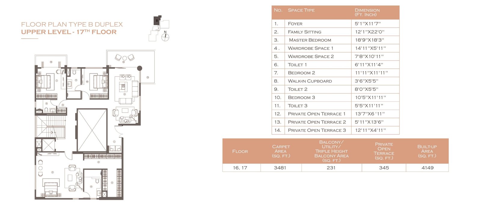 FloorPlan_B_Duplex_Upper_17F