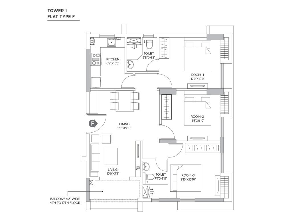 Tower1-Flat-Type-F