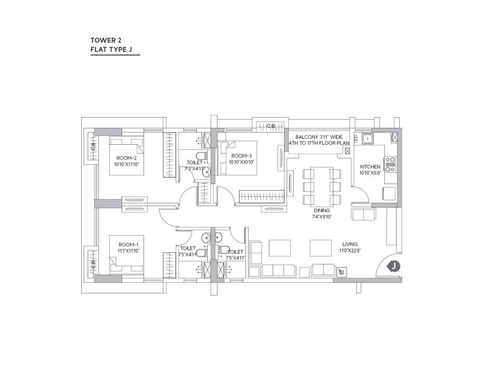 Tower2-Flat-Type-J