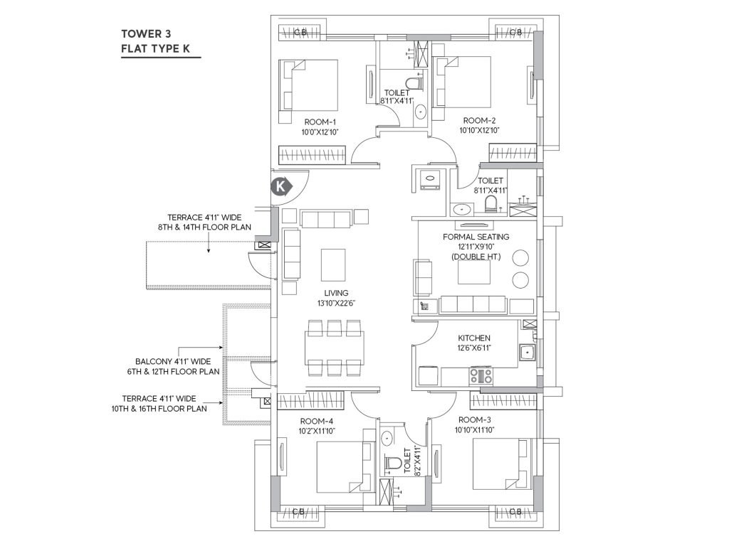 Tower3-Flat-Type-K