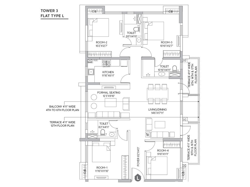 Tower3-Flat-Type-L